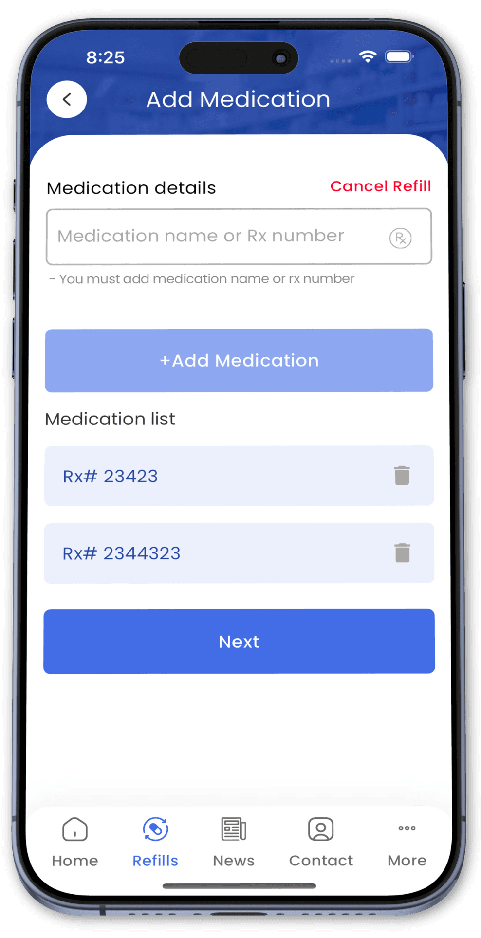 Quick Rx mobile app